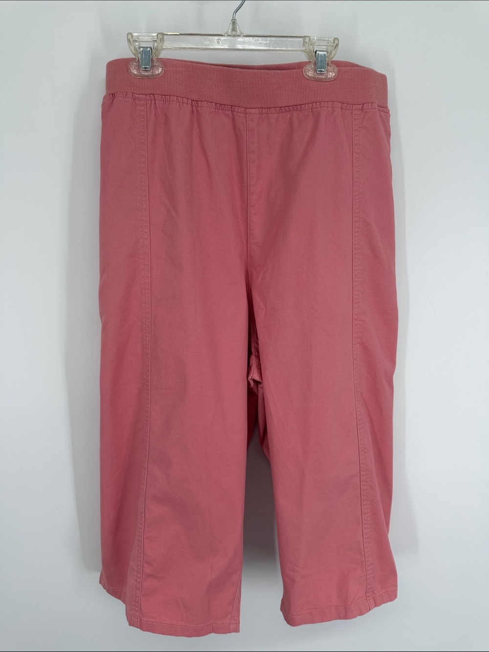 Denim&Co Easy Wear Twill Regular Ribbed Waistband Skimmer Pant NWT